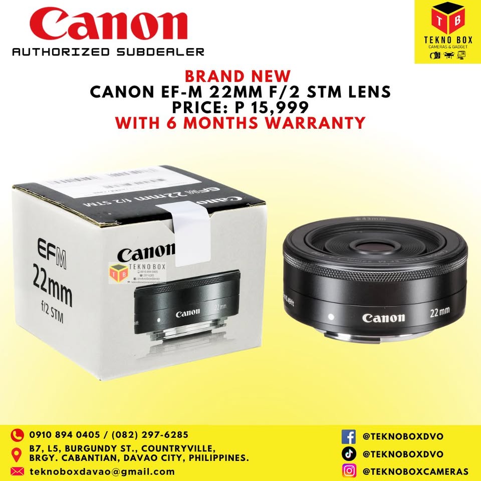 Canon EF-M 22mm F/2 STM Lens