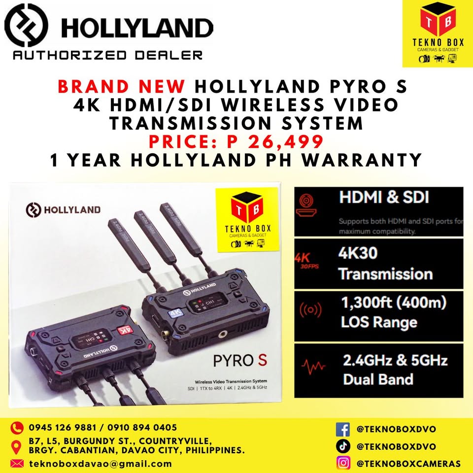 Brand New Hollyland Pyro S 4K HDMI/SDI Wireless Video Transmission System