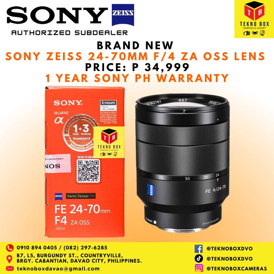 Sony Zeiss 24-70mm F/4 ZA OSS Lens