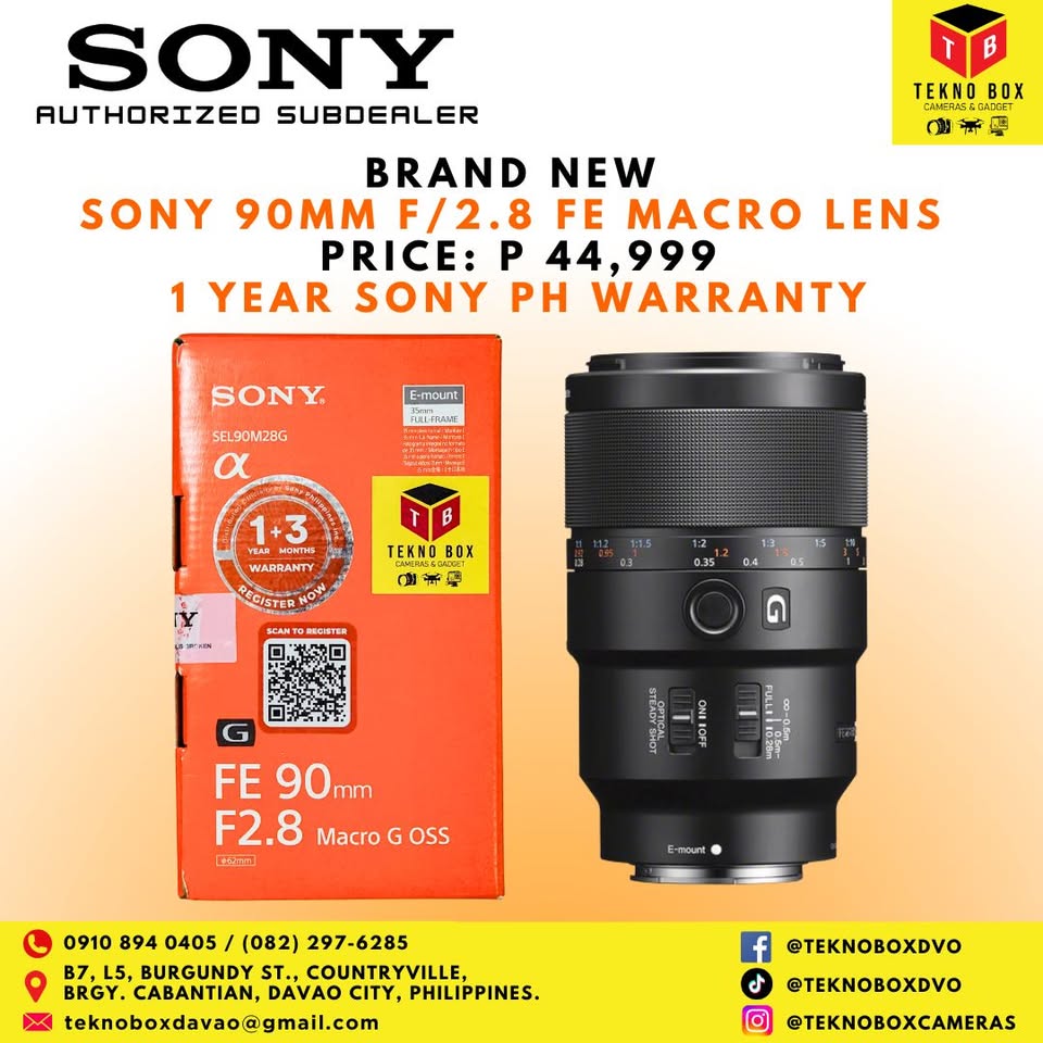 Brand New Sony 90mm F/2.8 Macro G OSS Lens