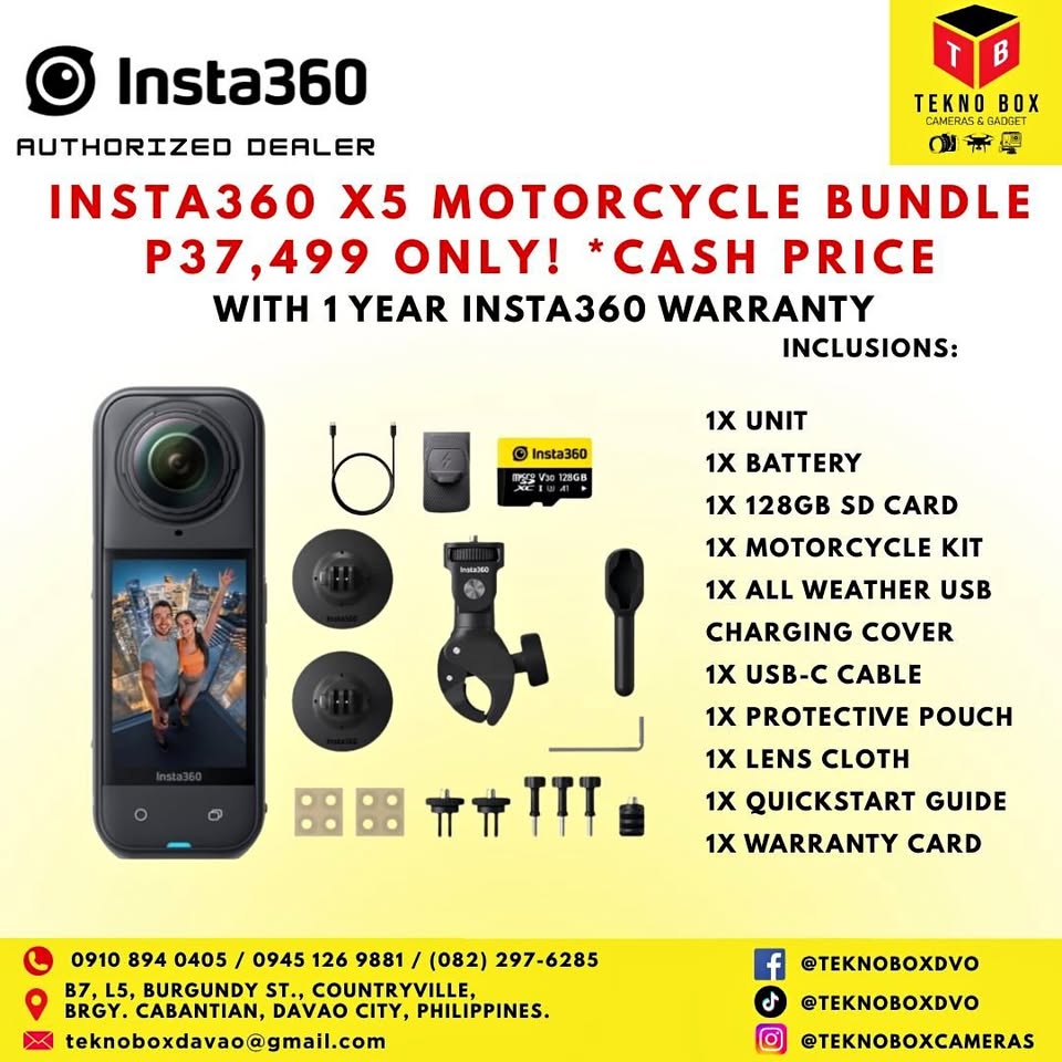 Brand new INSTA360 X5 Motorcycle Bundle