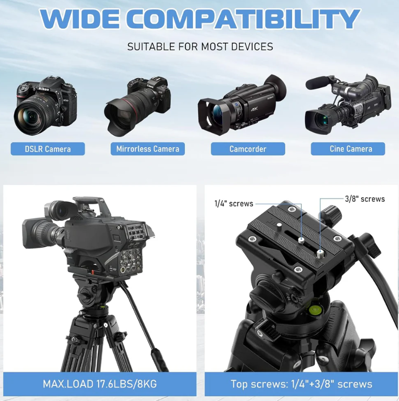 Ulanzi MT-81 Professional Video Tripod With Fluid Head