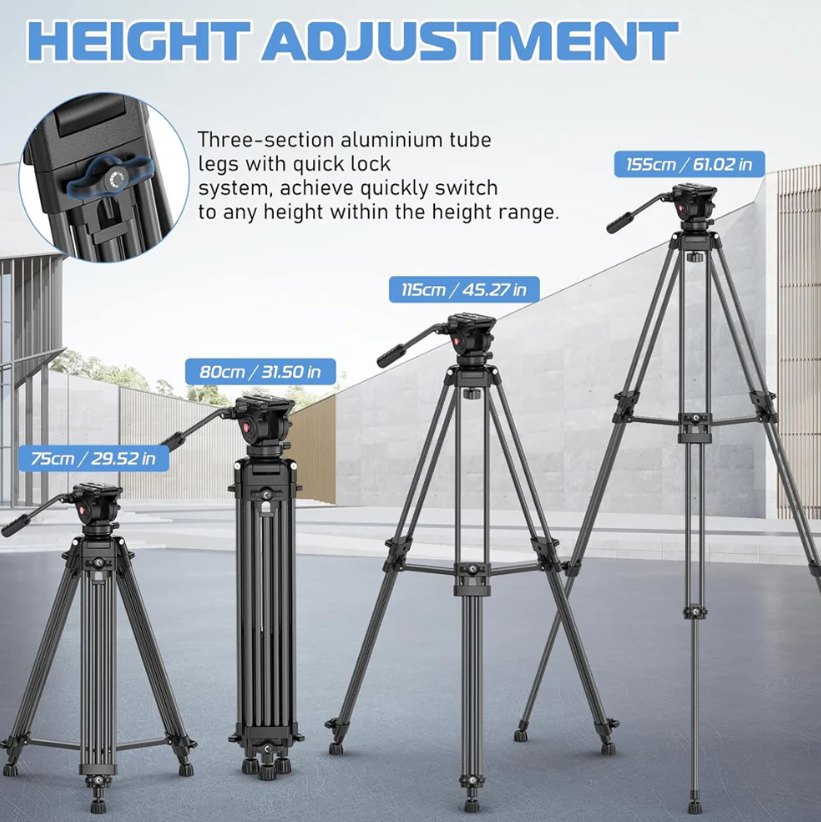 Ulanzi MT-81 Professional Video Tripod With Fluid Head