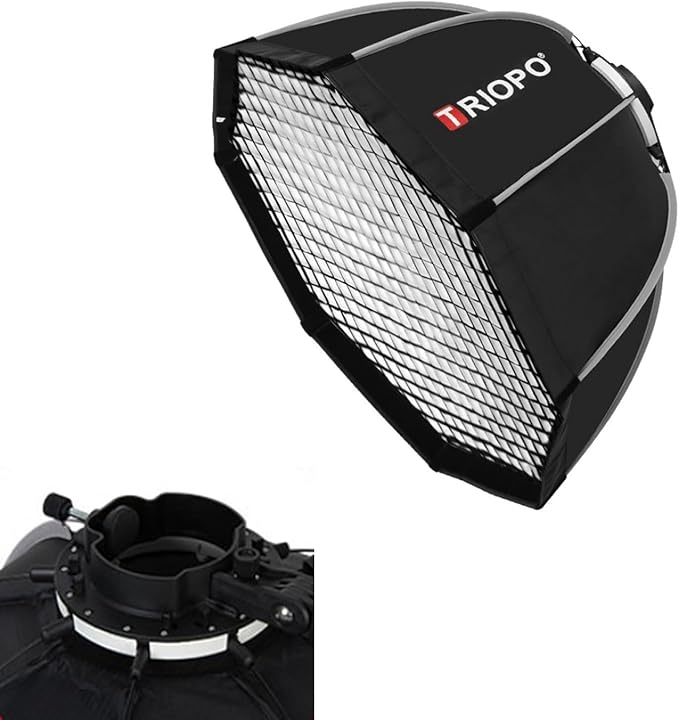 Triopo 65cm Speedlight Mount Octagon Softbox with Grid