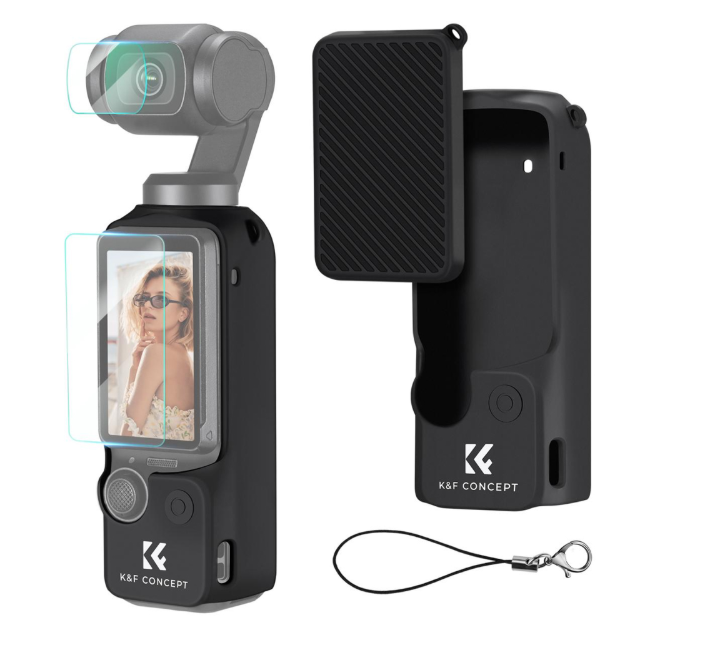 K&F Concept Silicone Jelly Case for DJI Osmo Pocket 3 With Screen & Lens Protector