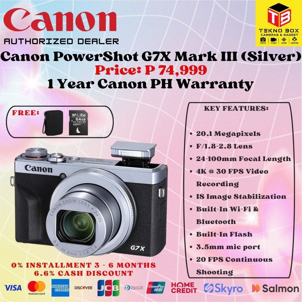 Canon PowerShot G7X Mark III Compact Digital Camera (Silver)