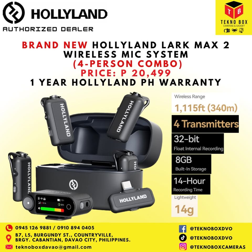 Hollyland Lark Max 2 Combo 4-Person Wireless Microphone System