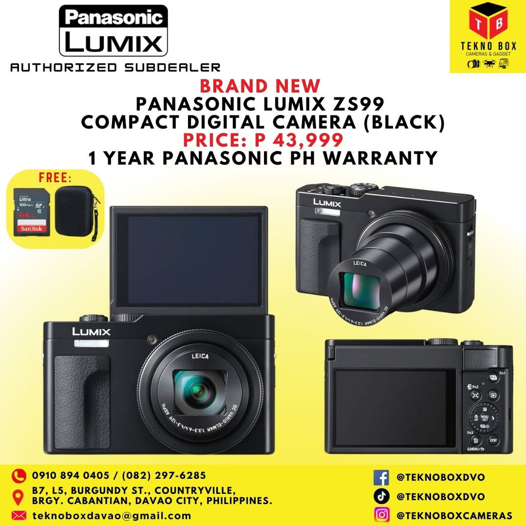 Brand New Panasonic Lumix ZS99 Compact Digital Camera (Black)