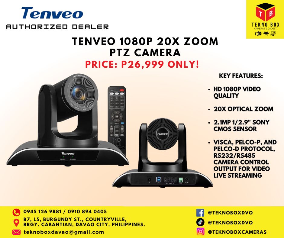 Tenveo 1080P 20X Zoom PTZ Camera
