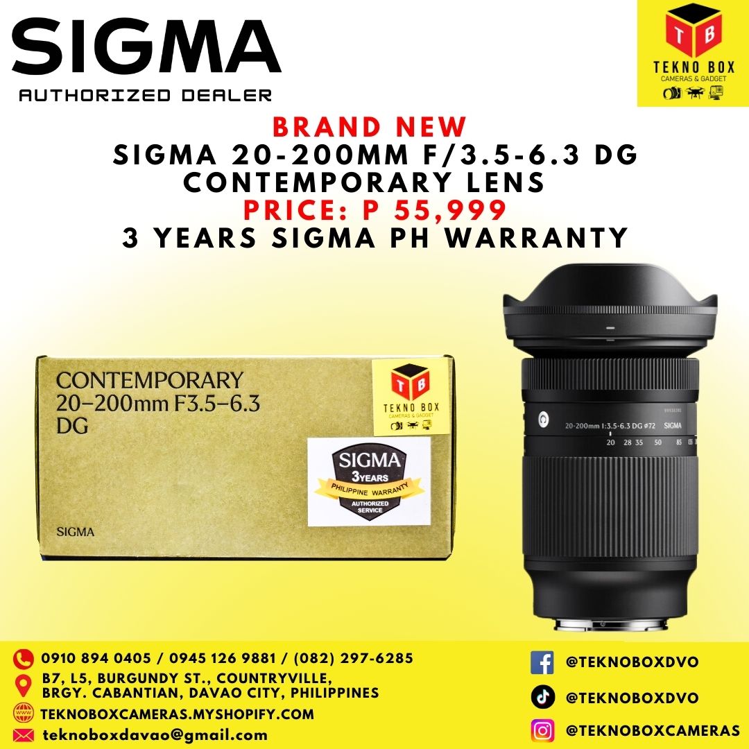 Sigma 20-200mm F/3.5-6.3 DG Contemporary Lens