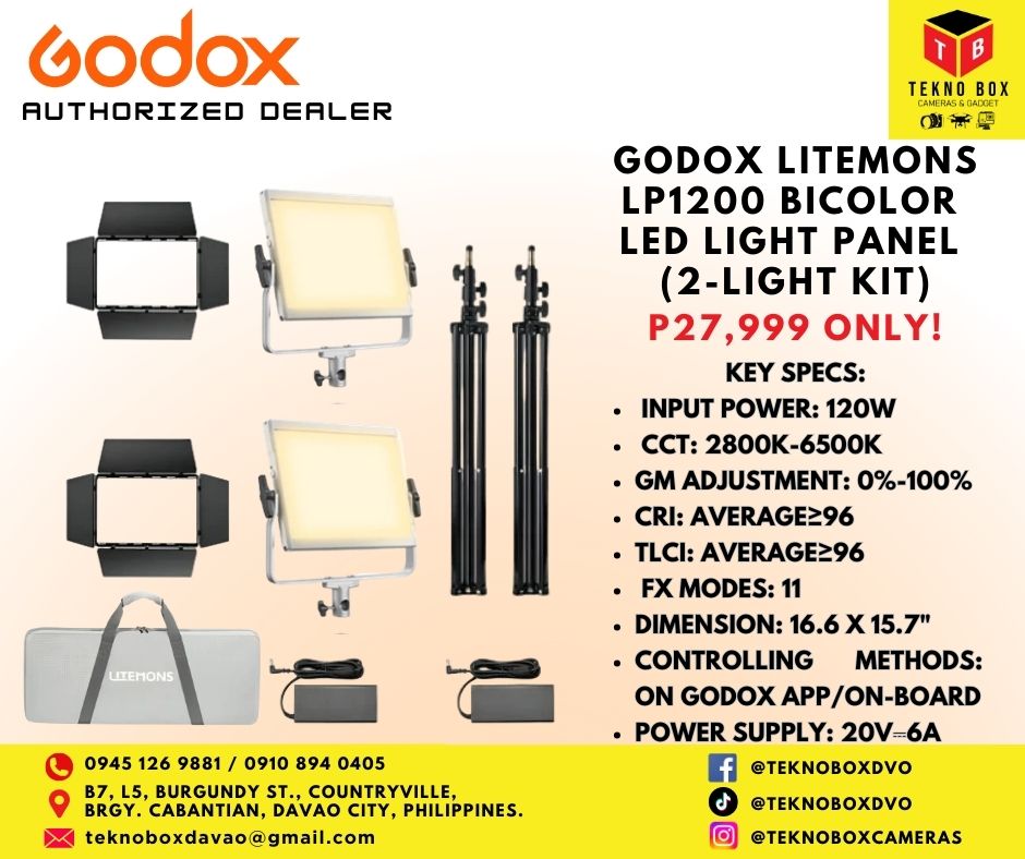 Godox Litemons LP1200 Bicolor LED Light Panel (2-Light Kit)