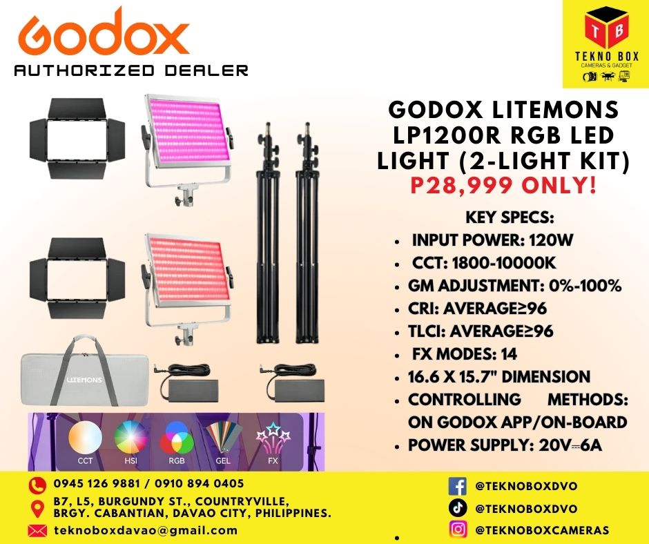 Godox Litemons LP1200R RGB LED Light Panel (2-Light Kit)