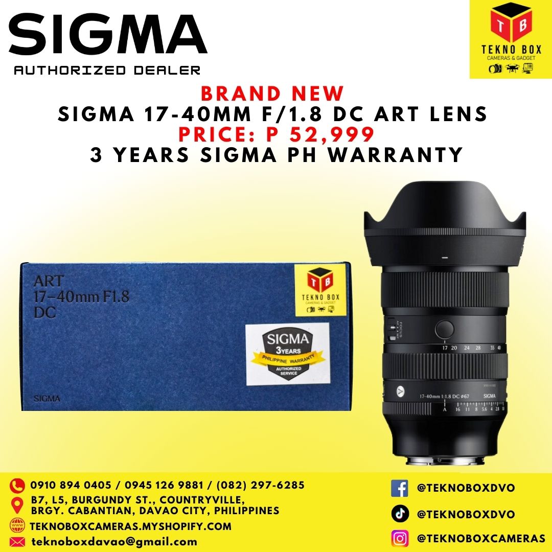 Sigma 17-40mm F/1.8 DC Art Lens