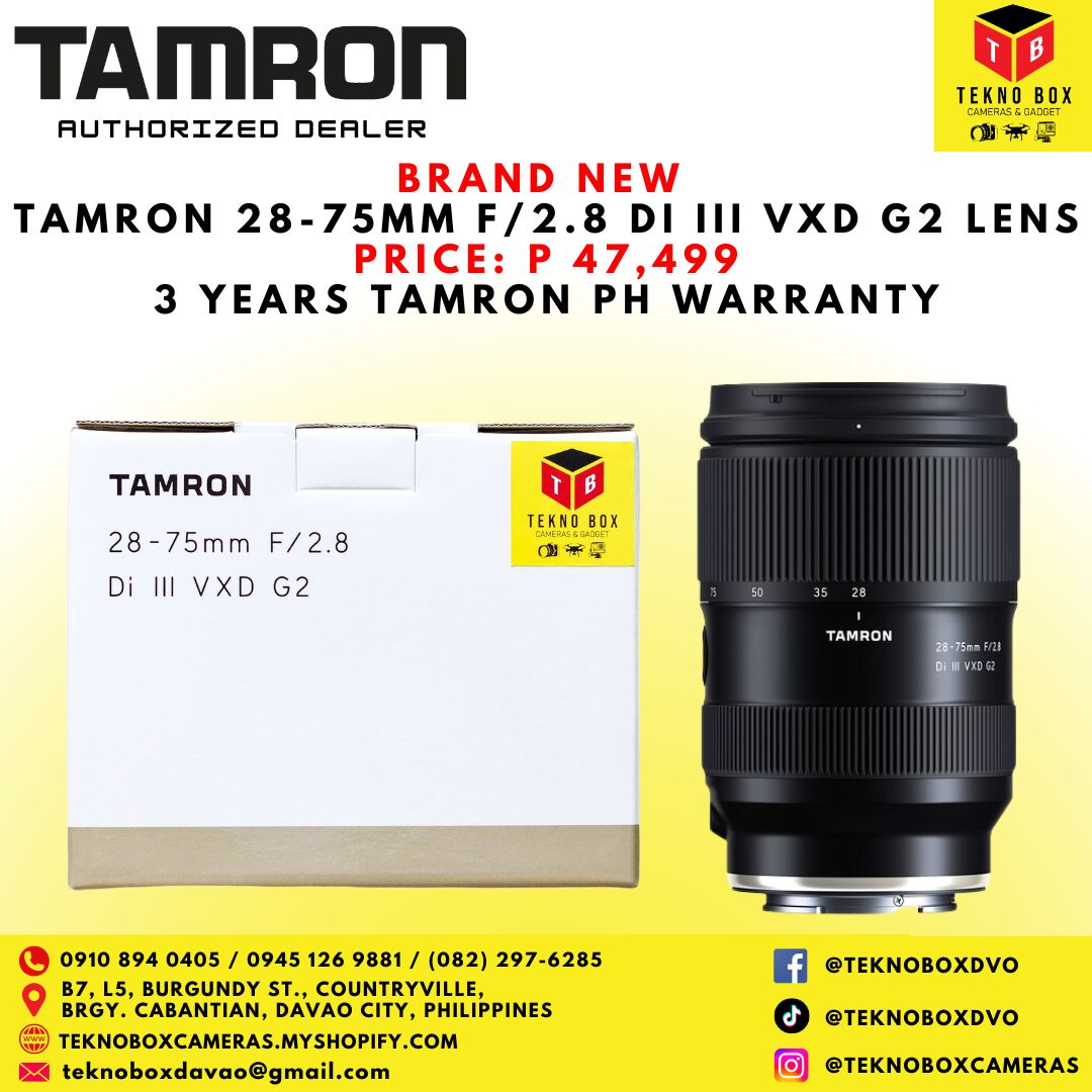 Tamron 28-75mm F/2.8 DI III VXD G2 Lens