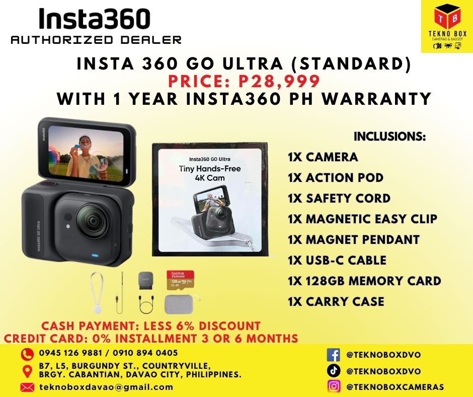 Brand New Insta360 GO Ultra Standard (Black)