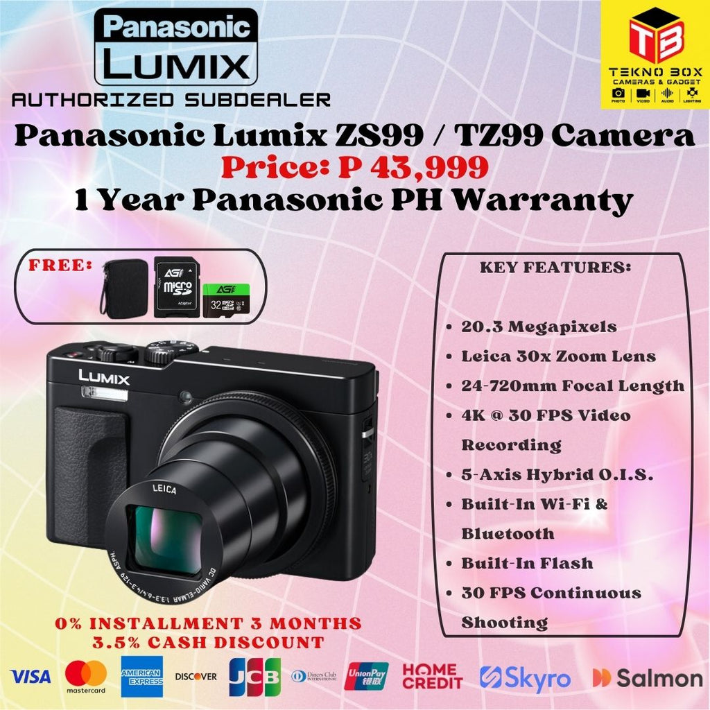 Brand New Panasonic Lumix ZS99 Compact Digital Camera
