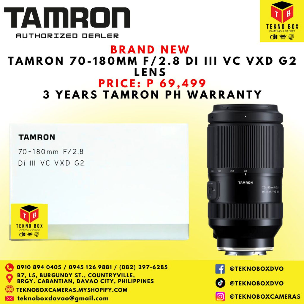 Tamron 70-180mm f/2.8 Di III VC VXD G2 Lens