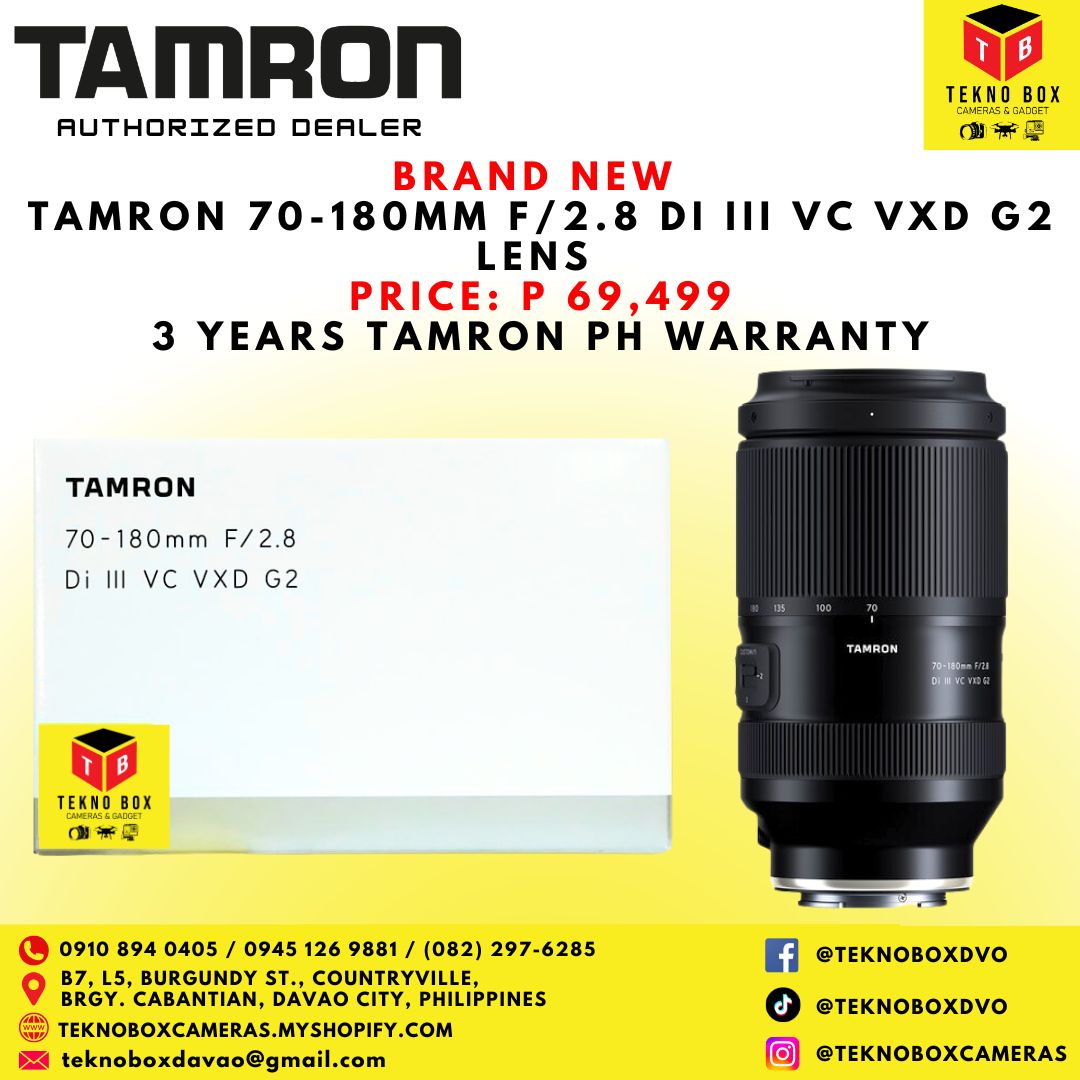 Tamron 70-180mm f/2.8 Di III VC VXD G2 Lens