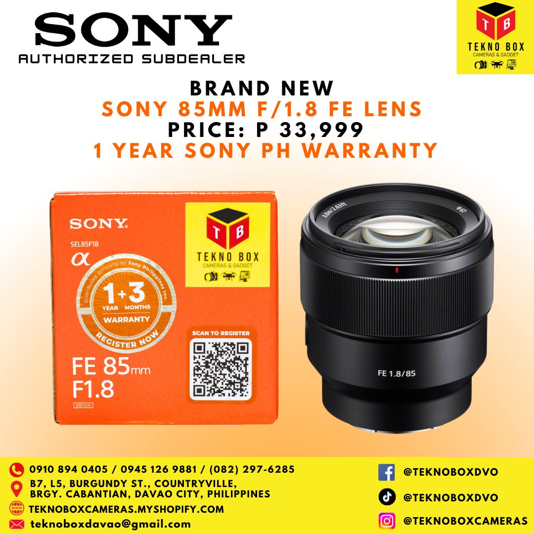 Sony 85mm F/1.8 Lens