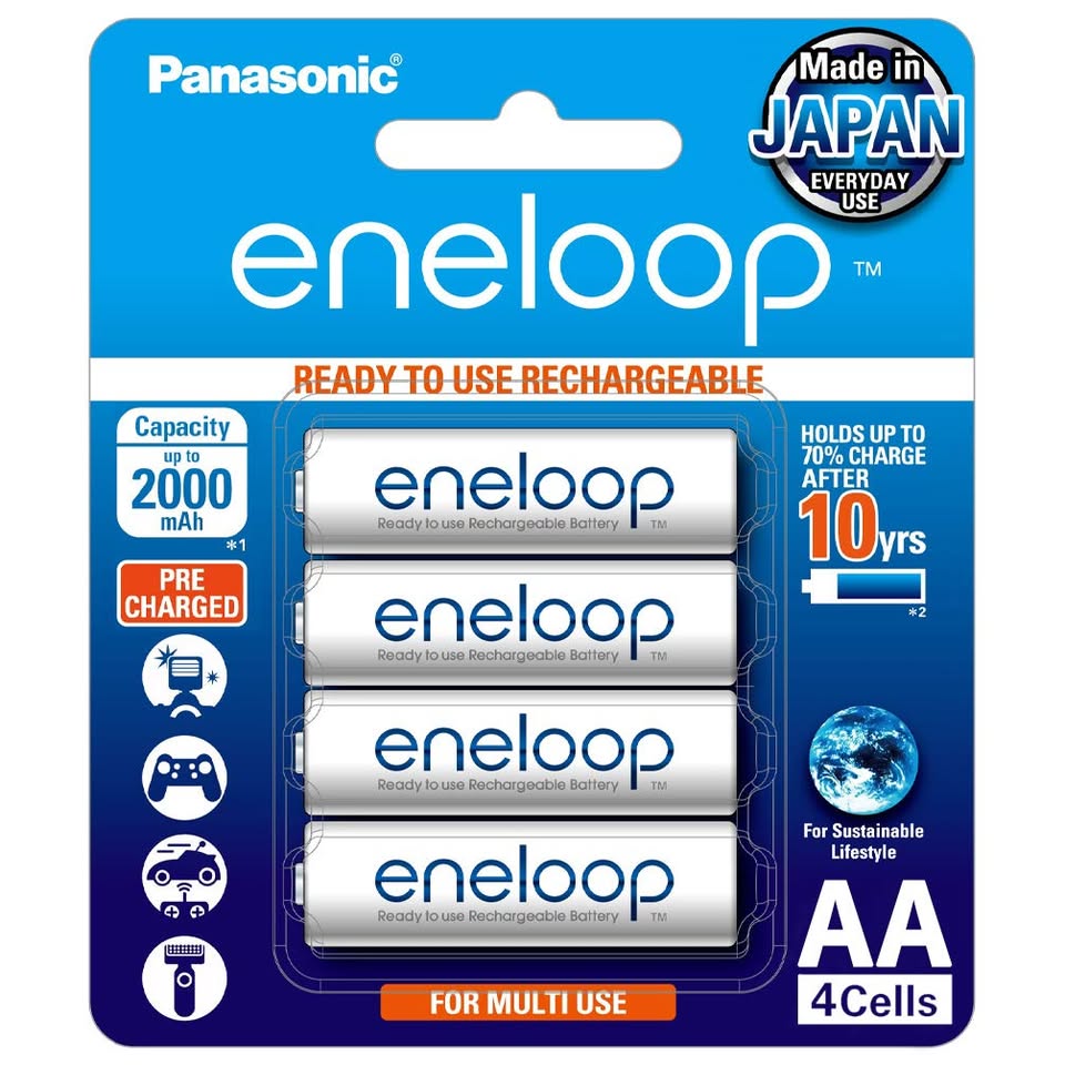 Panasonic Eneloop AA Rechargeable Batteries (Pack of 4)