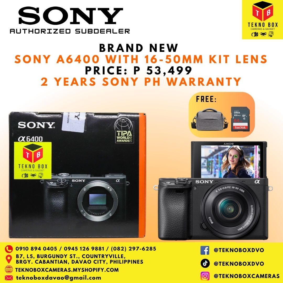 Sony A6400 with 16-50mm kit lens