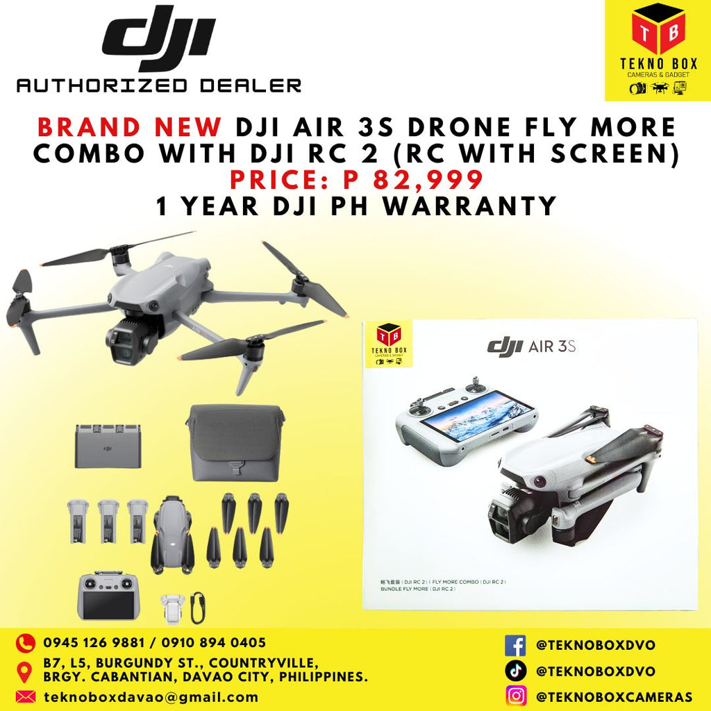 DJI Air 3S Drone Fly More Combo With DJI RC 2 (Remote Controller With Screen)