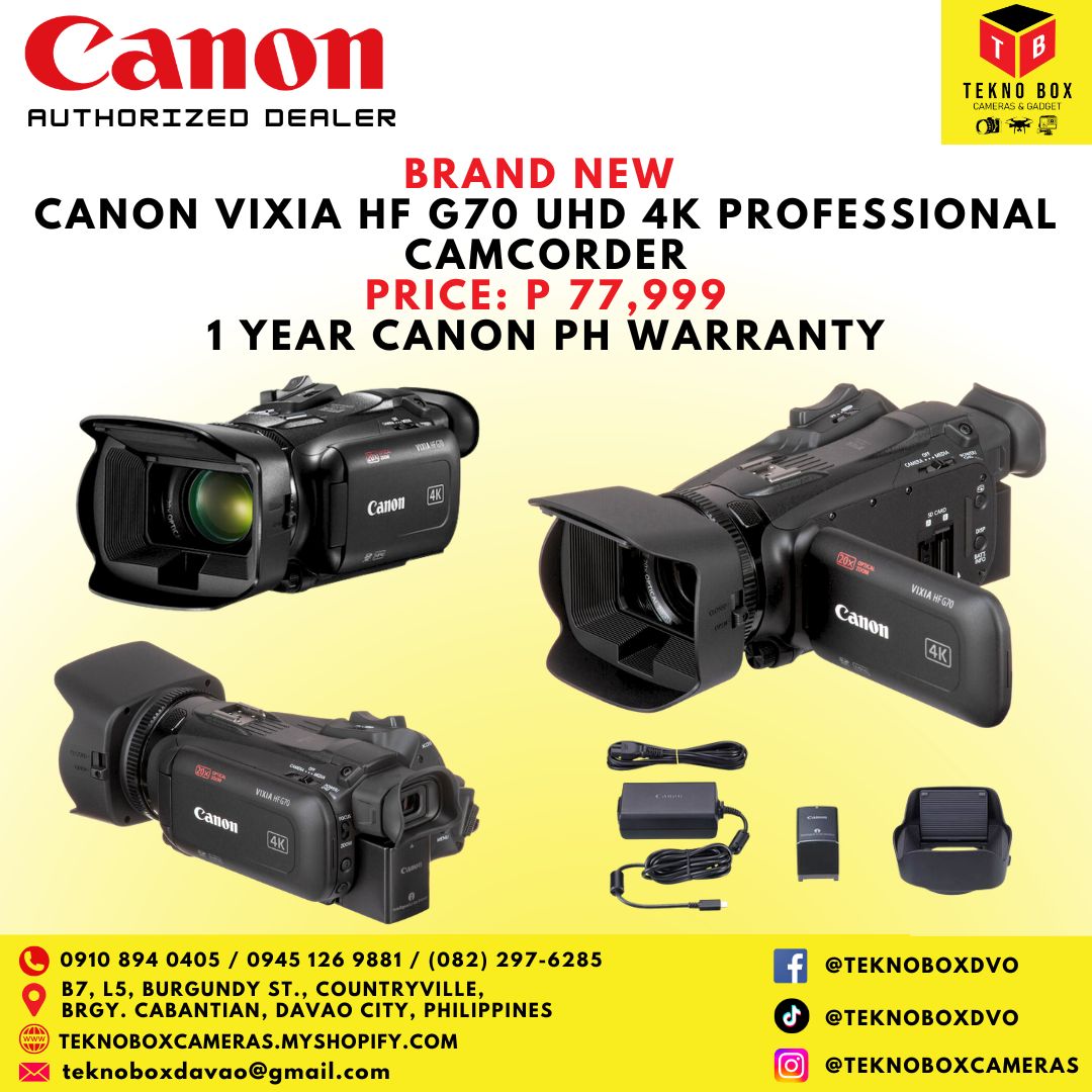 Canon Vixia HF G70 UHD 4K Professional Camcorder
