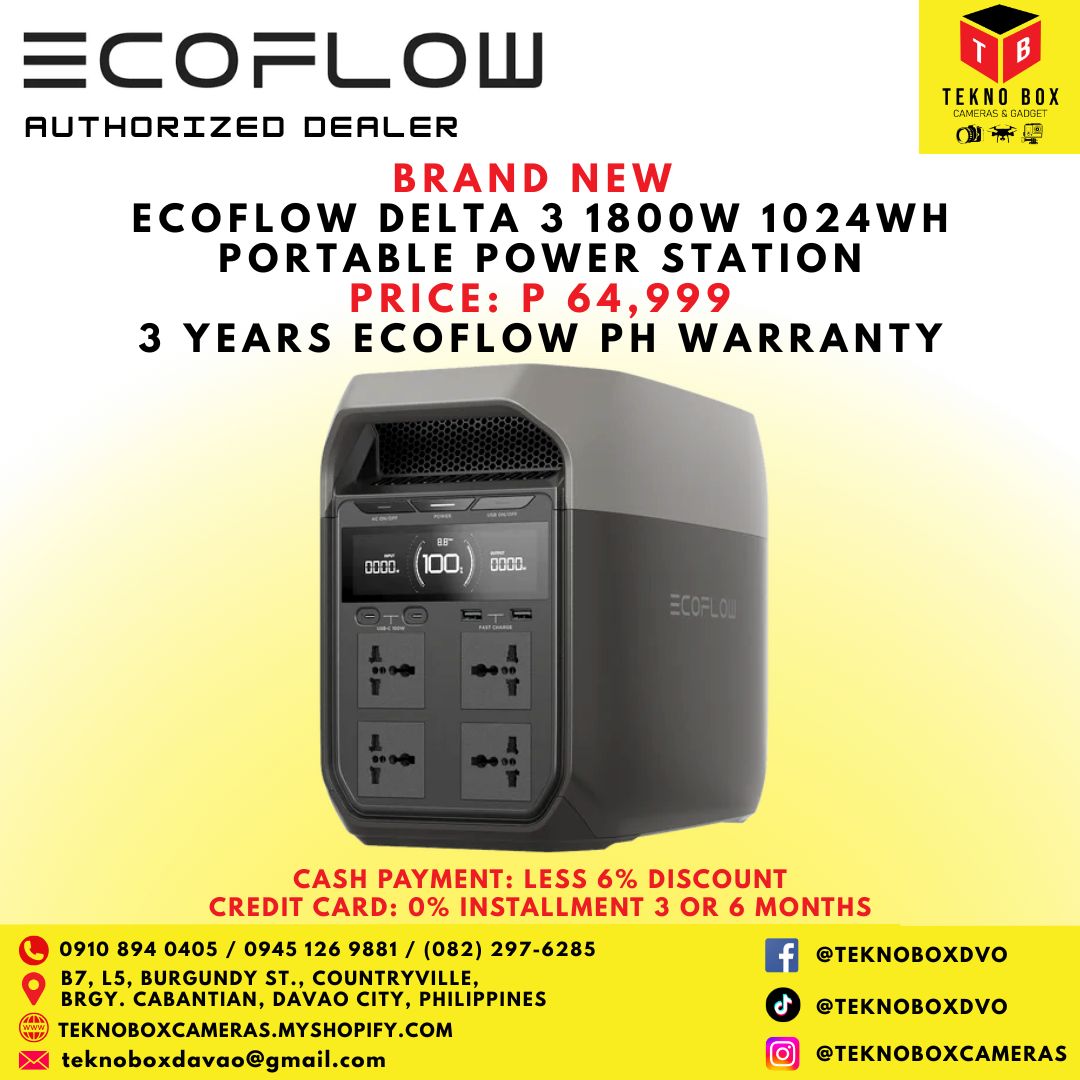 EcoFlow Delta 3 Pro 1800W 1024WH Portable Power Station