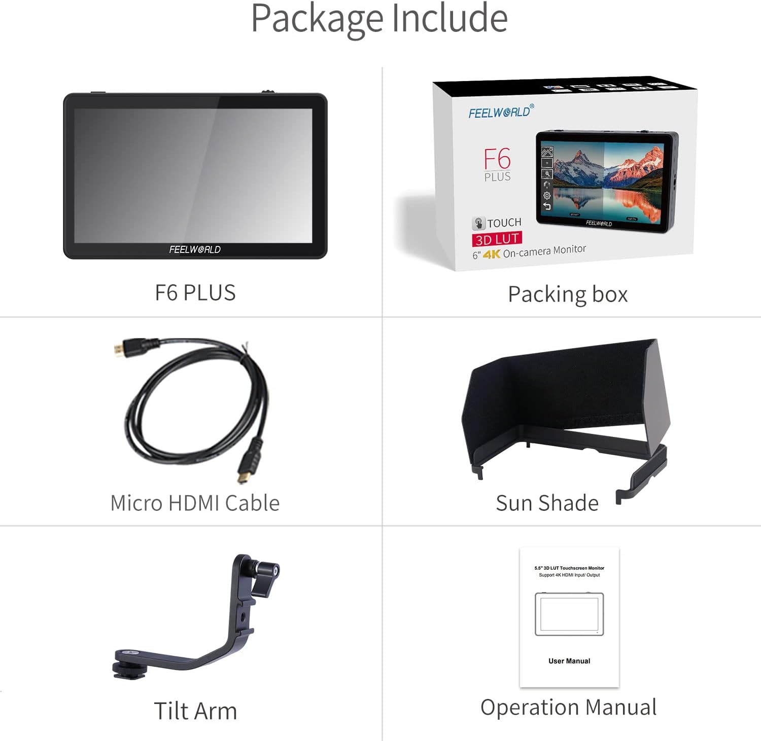 Feelworld F6 Plus 5.5" Touchscreen External Camera Monitor