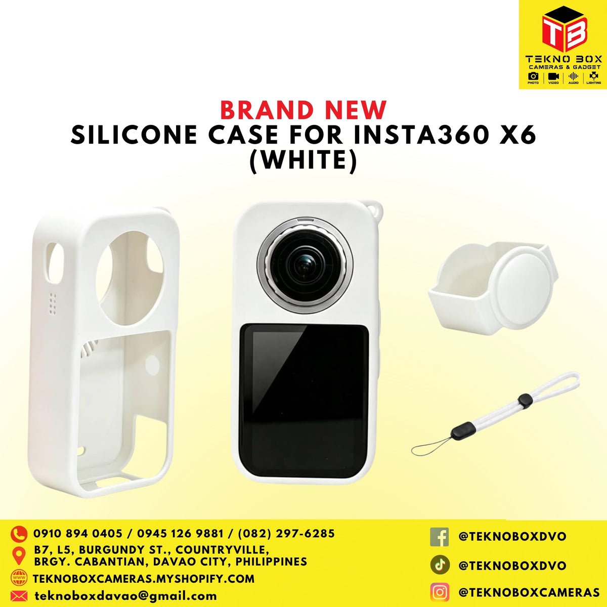 Silicone Case for Insta360 X6 (White)
