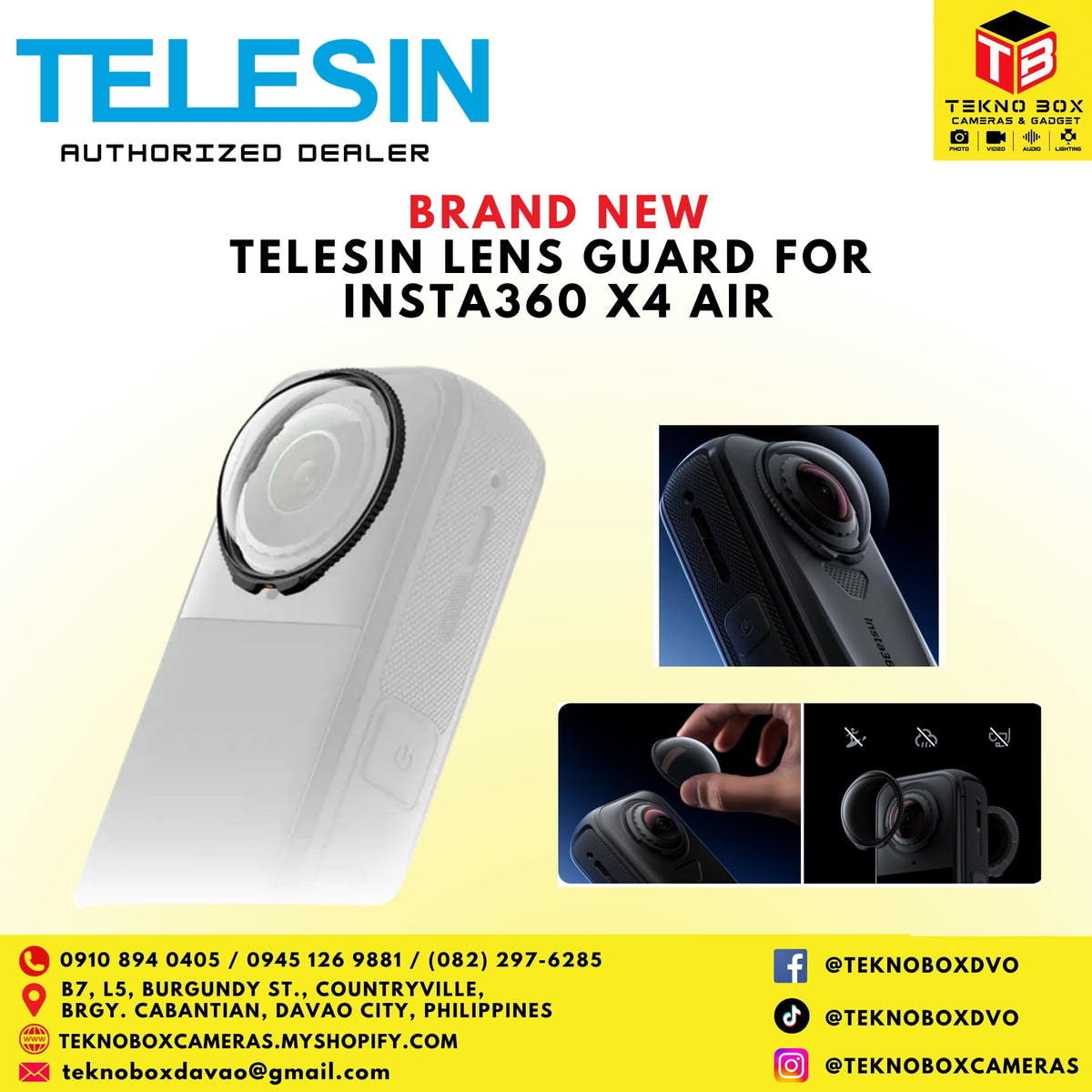 Telesin Lens Guard For Insta360 X4 Air