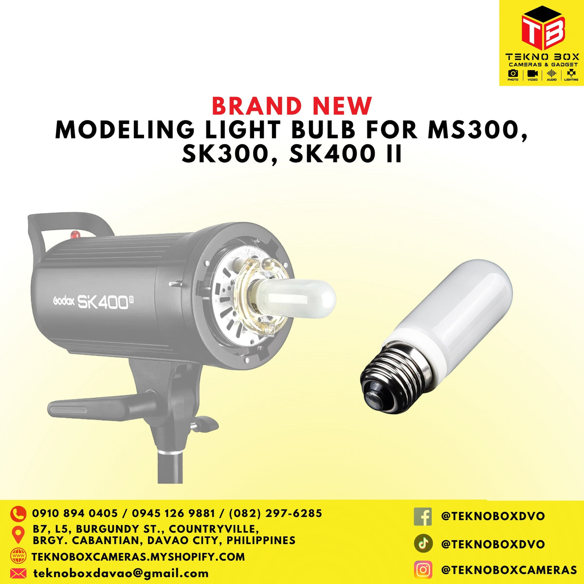 Modeling light bulb for MS300, SK300, SK400 II