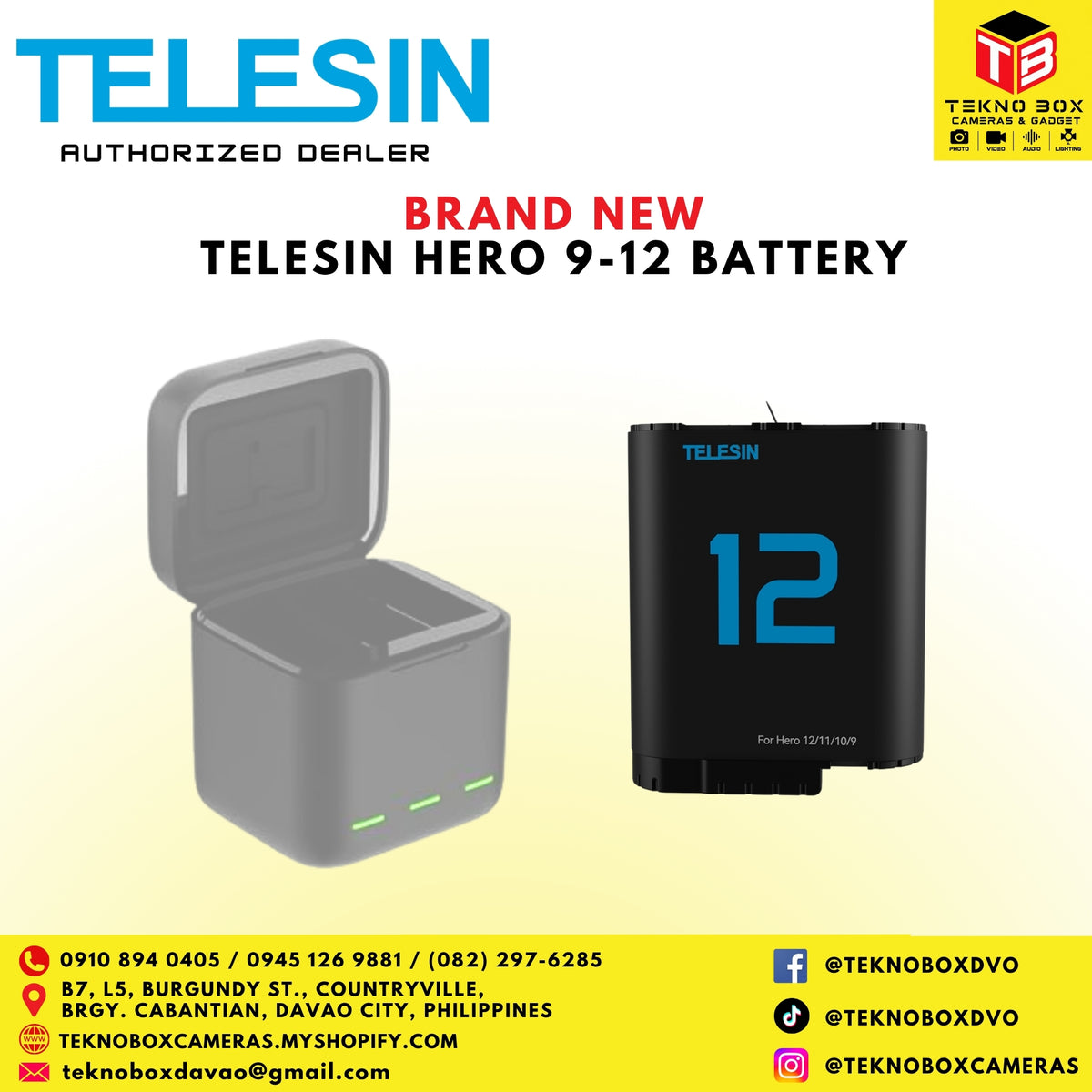 Telesin Hero 9-12 Battery