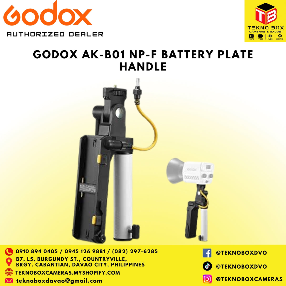 Godox AK-B01 NP-F Battery Plate Handle