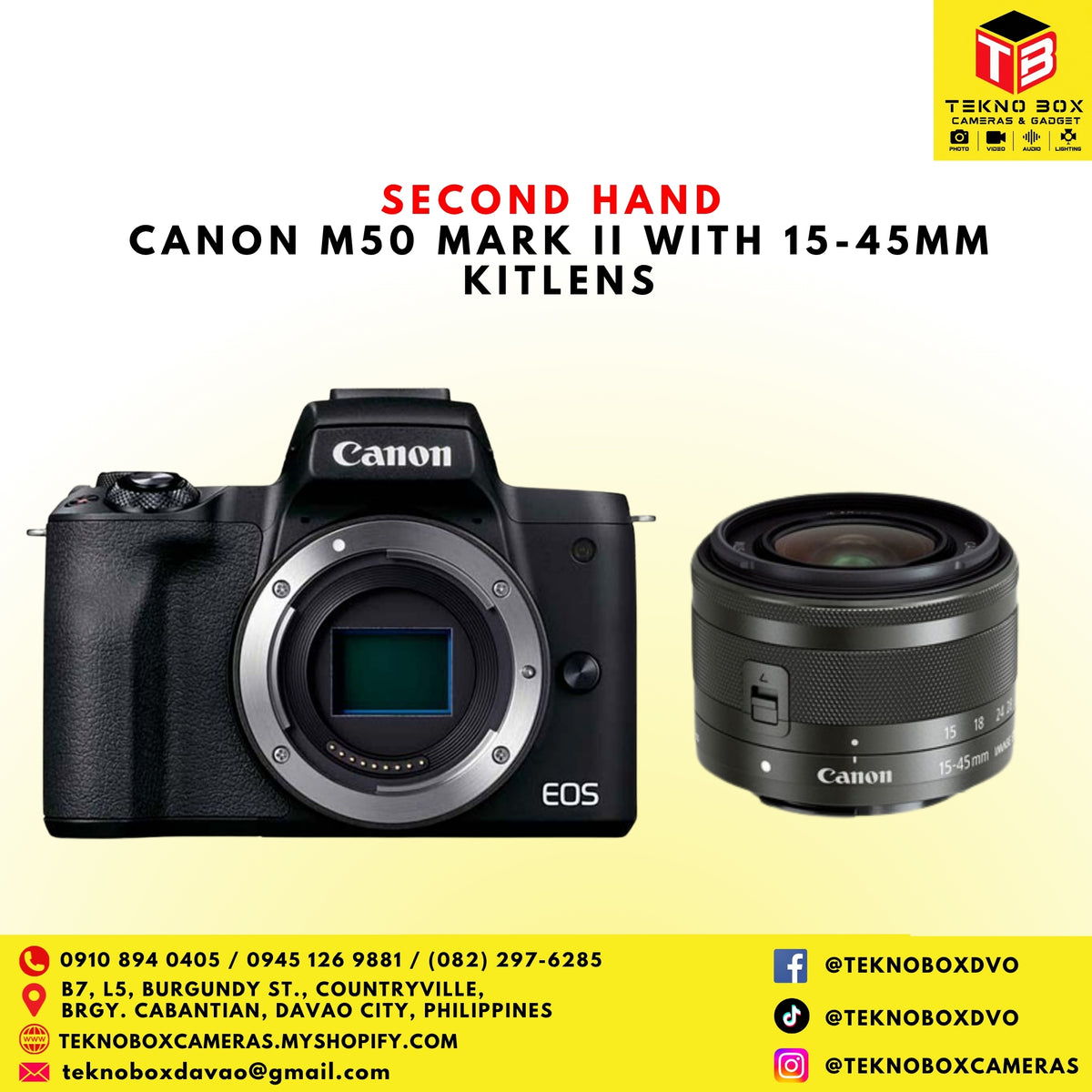 Canon M50 Mark II with 15-45mm Kitlens