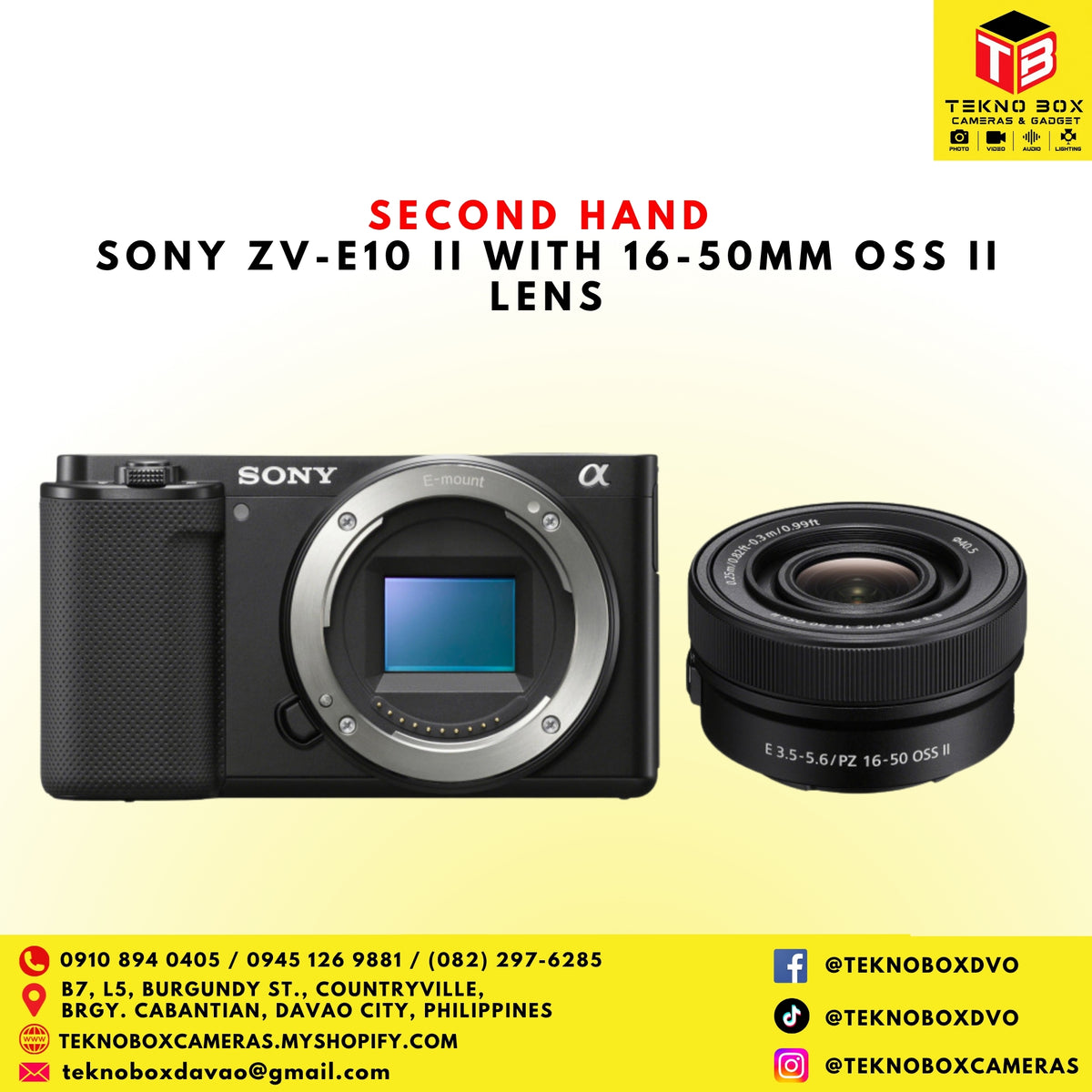 Sony ZV-E10 II with 16-50mm OSS II Lens