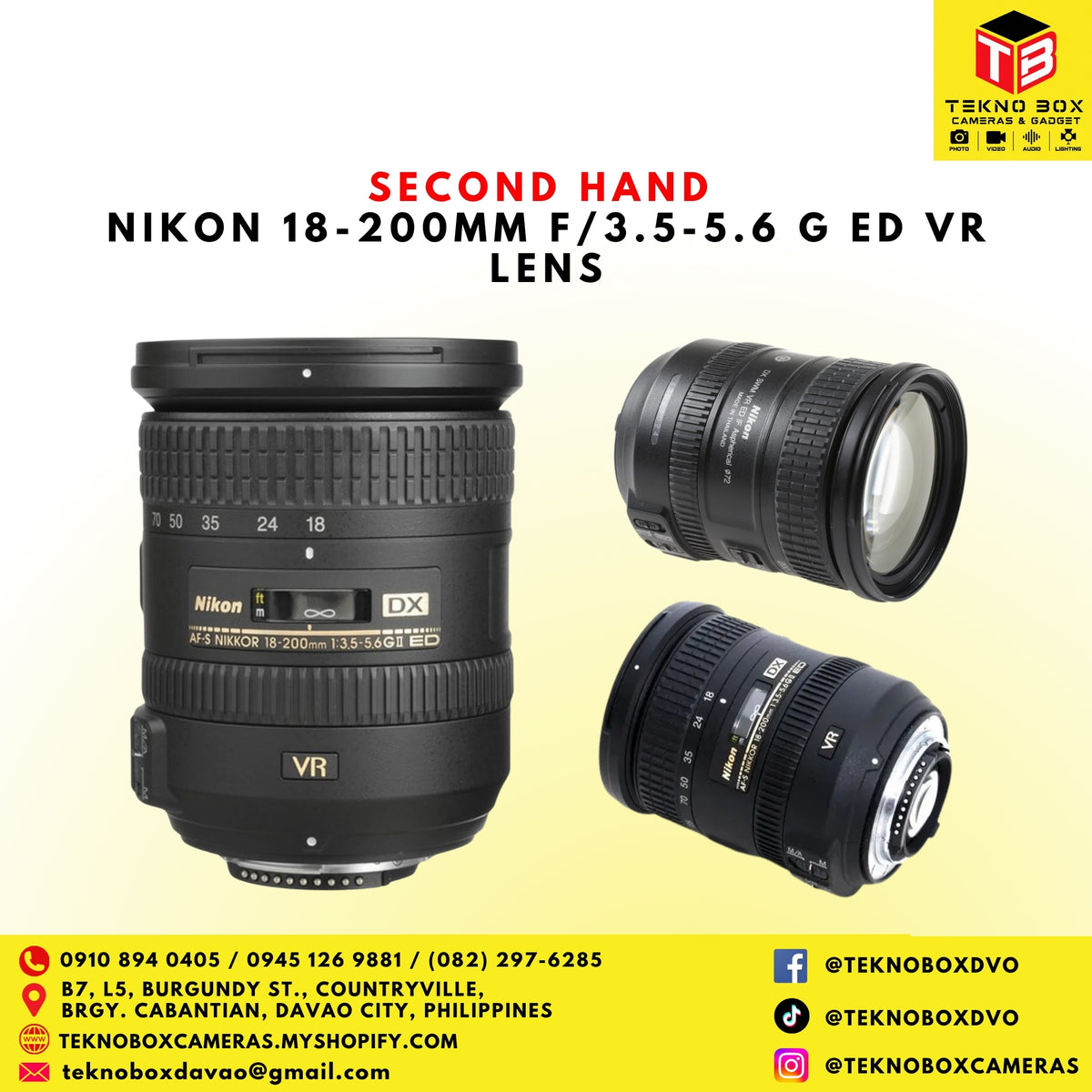 Nikon 18-200mm F/3.5-5.6 G ED VR Lens