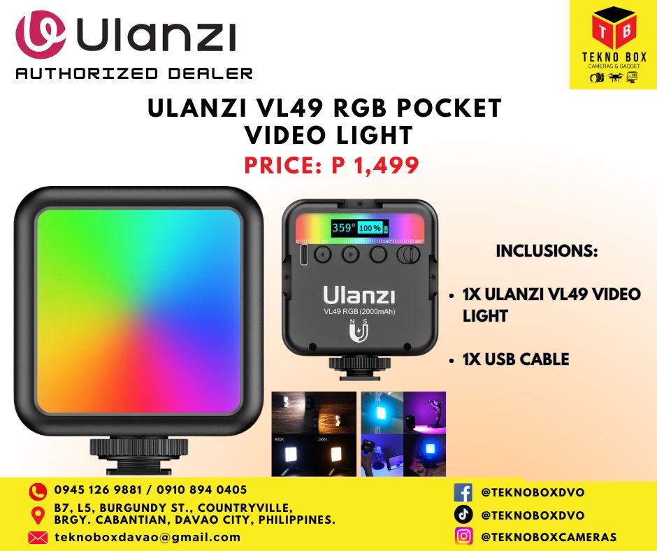 Ulanzi VL49 RGB Pocket LED Video Light