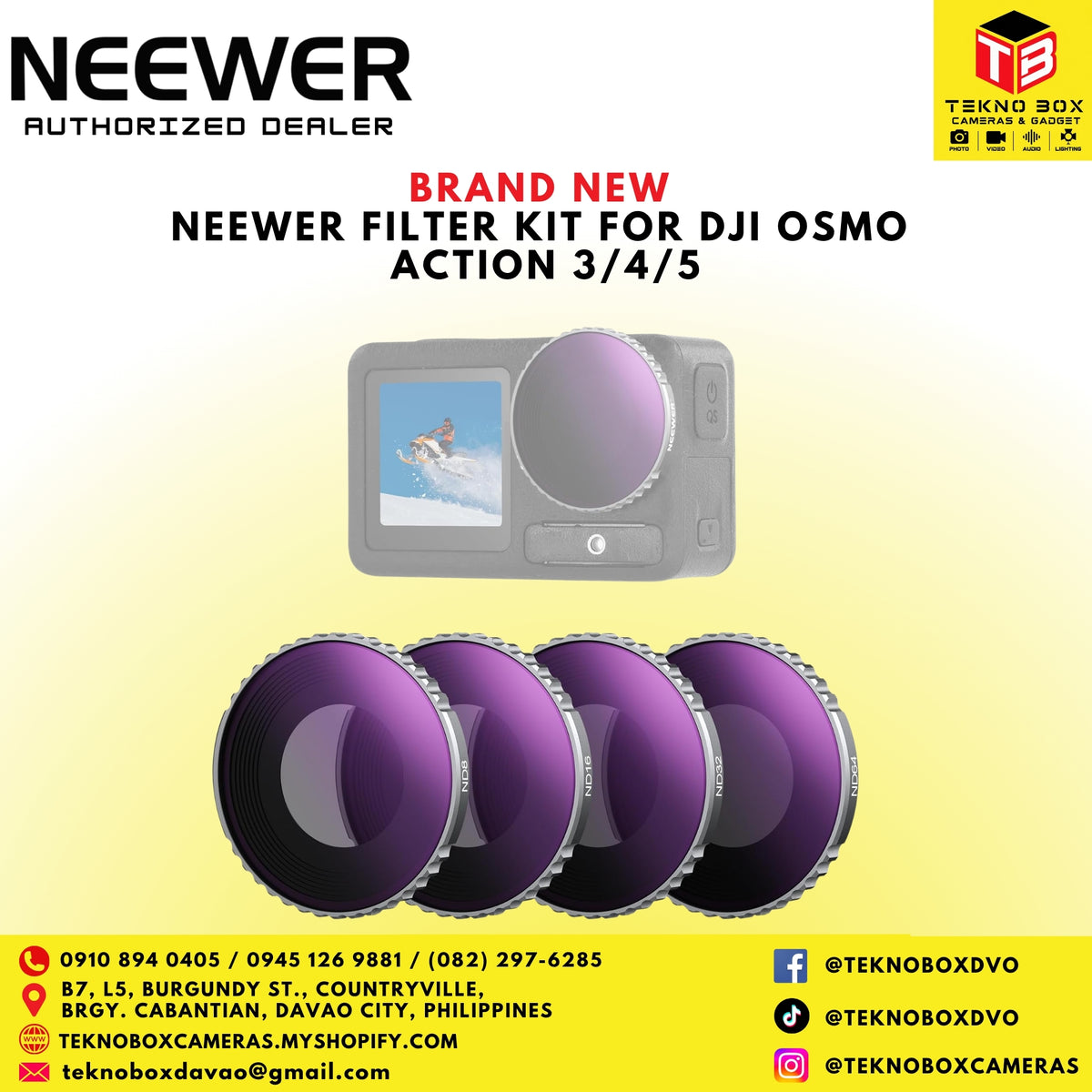 Neewer Filter Kit for DJI Osmo Action 3/4/5