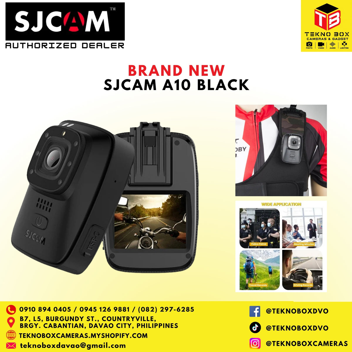SJCAM A10 Body Camera (Black)