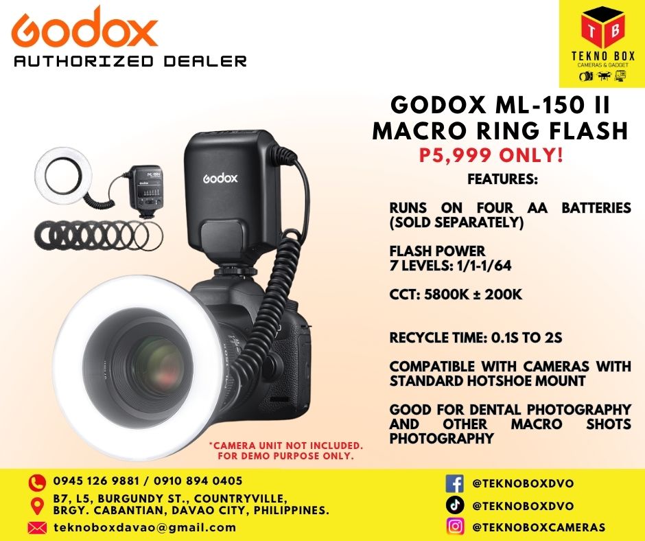 Godox ML-150 II Macro Micro Photography Ring Flash