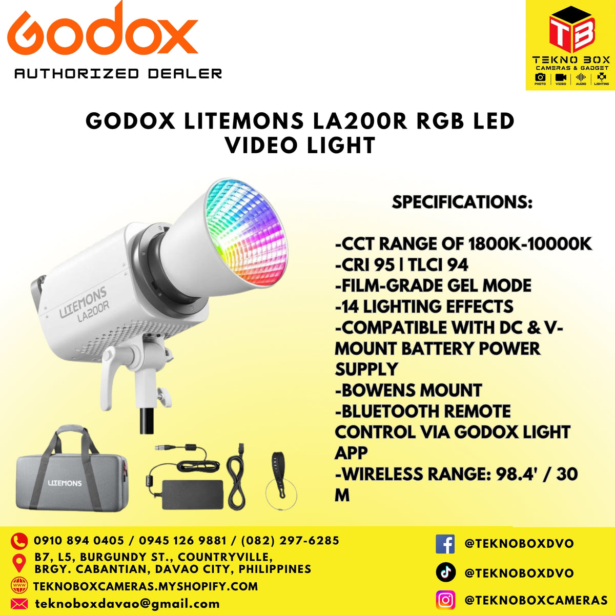 Godox Litemons LA200R RGB LED Video Light