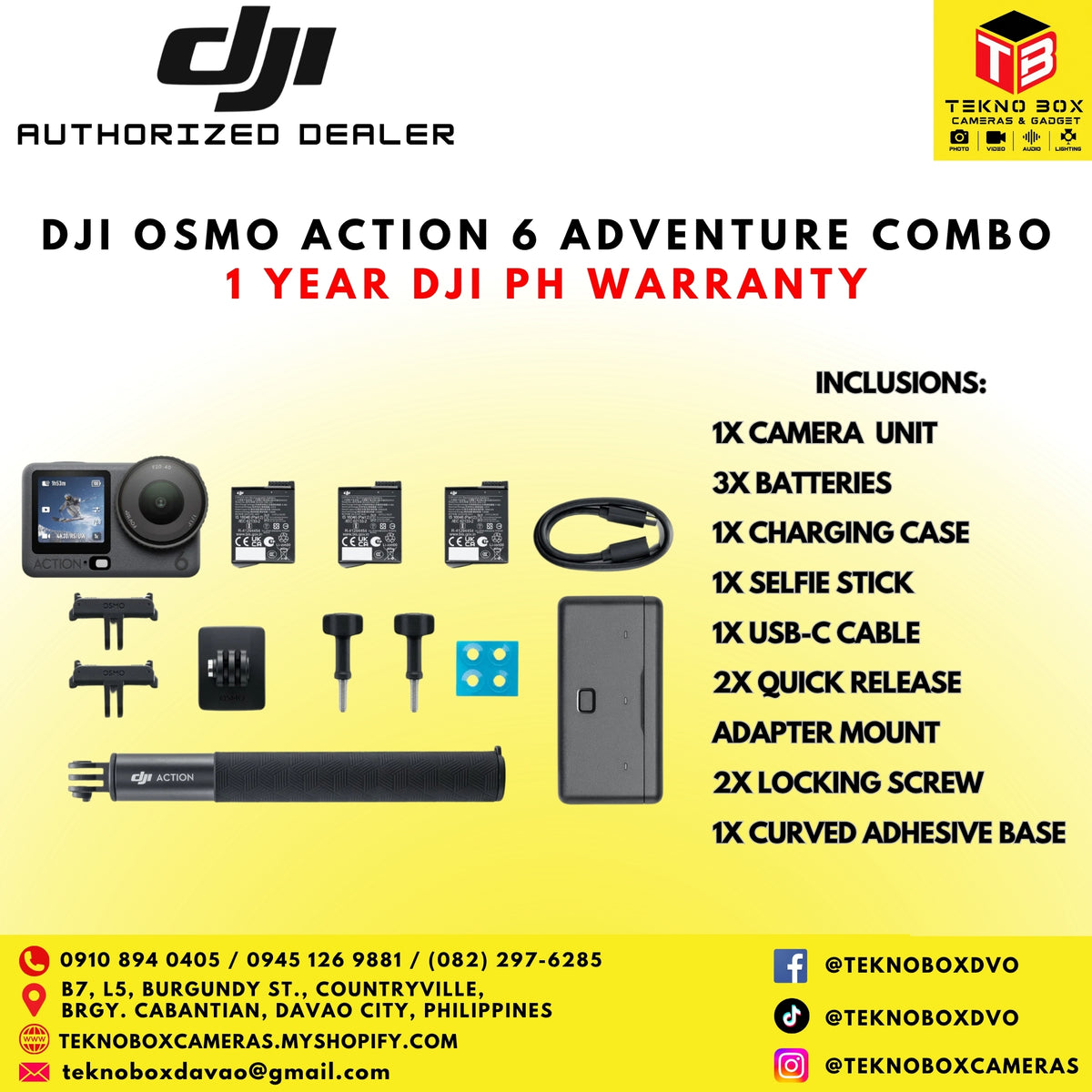 DJI Osmo Action 6 Action Camera (Adventure Combo)