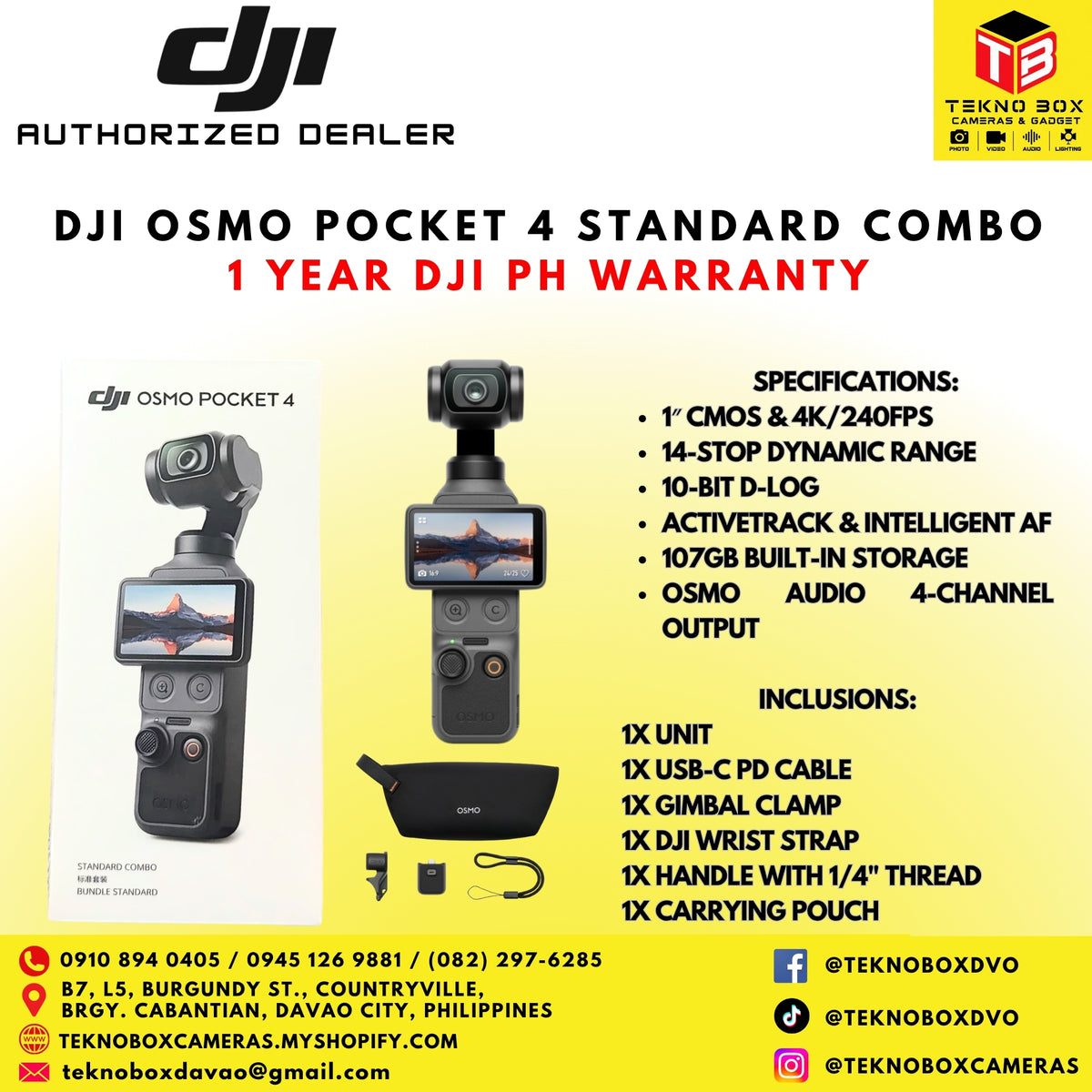 DJI Osmo Pocket 4 Standard Combo