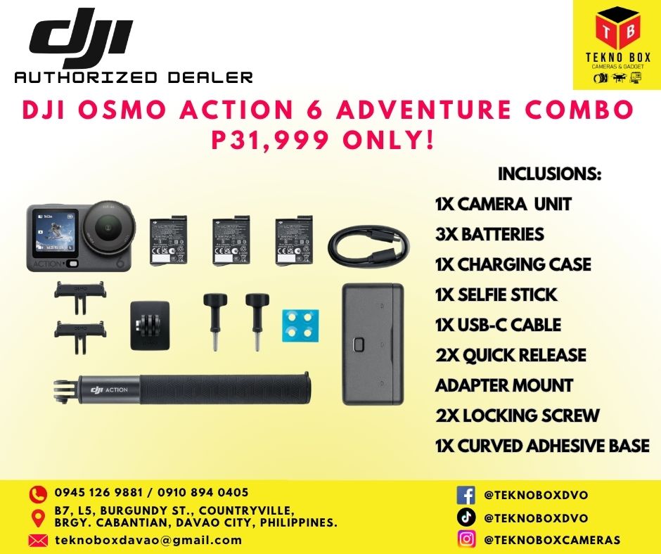 DJI Osmo Action 6 Action Camera (Adventure Combo)