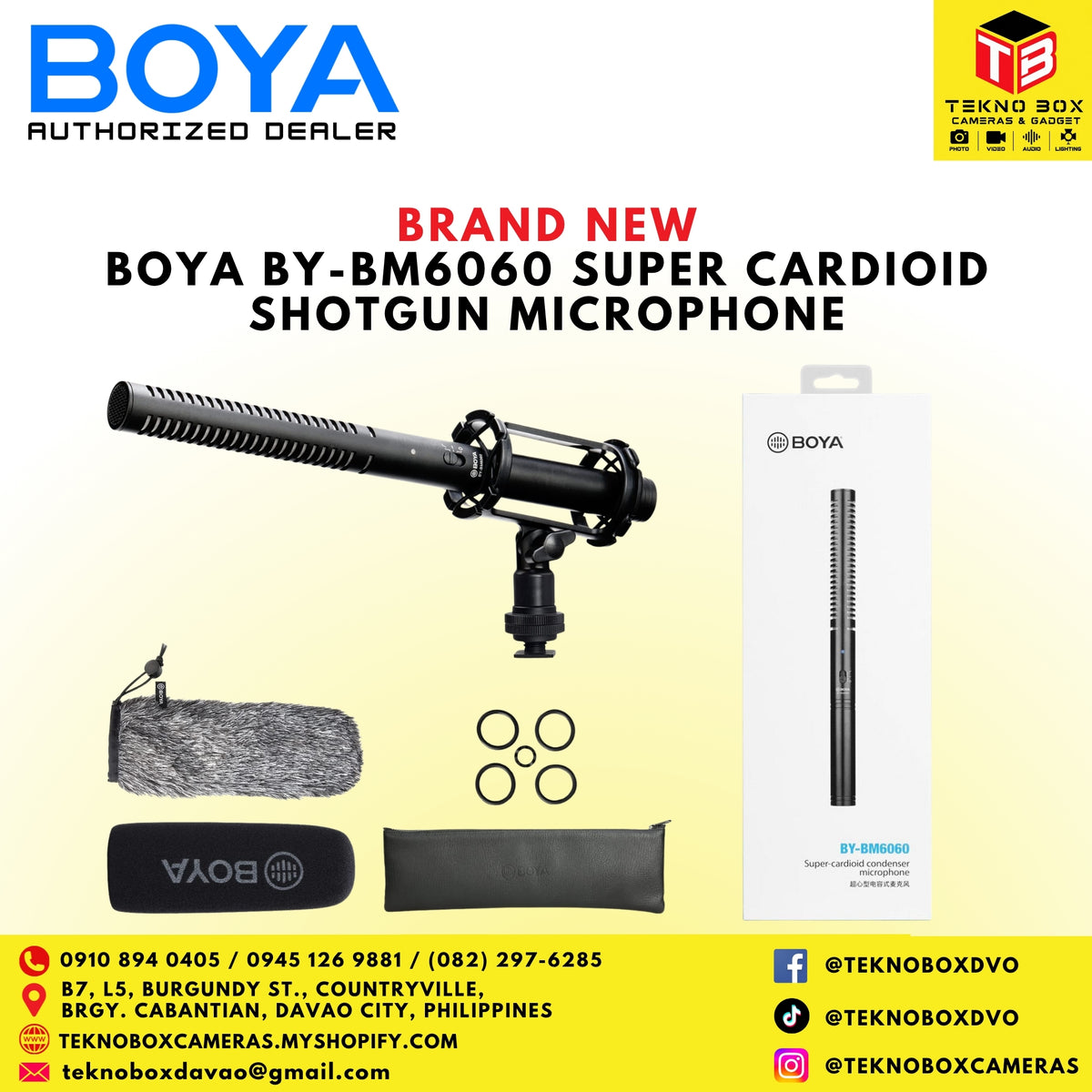 Brand New BOYA BY-BM6060 Super Cardioid Shotgun Microphone