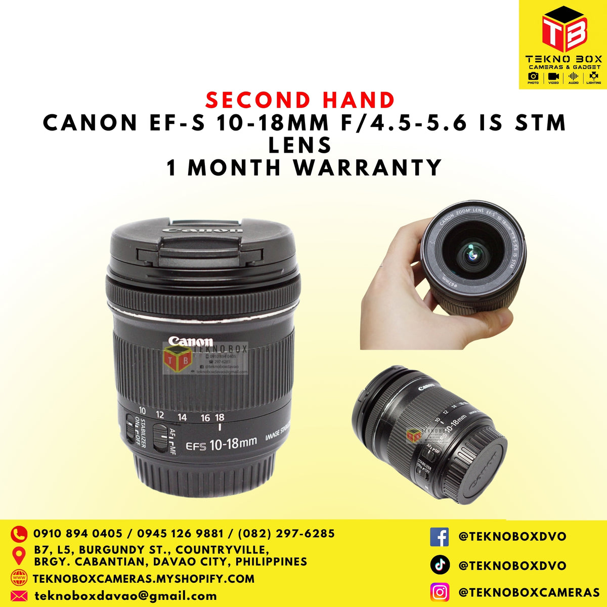 Canon EF-S 10-18mm F/4.5-5.6 IS STM Lens