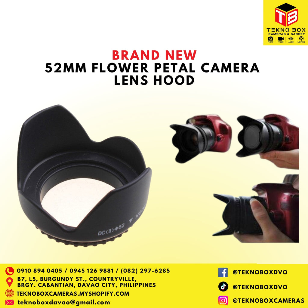 52mm Flower Petal Camera Lens Hood