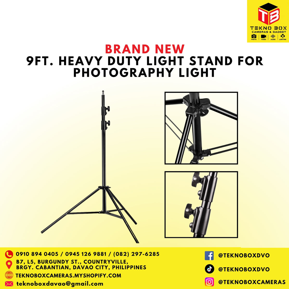 9ft. Heavy Duty Light Stand for Photography Light