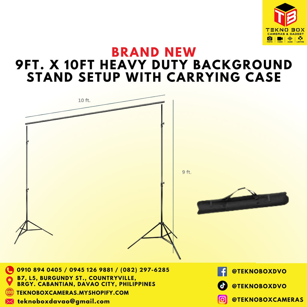 9ft. x 10ft Heavy Duty Background Stand Setup with Carrying Case
